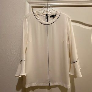 Banana Republic White Scoop Neck Blouse - Size S
